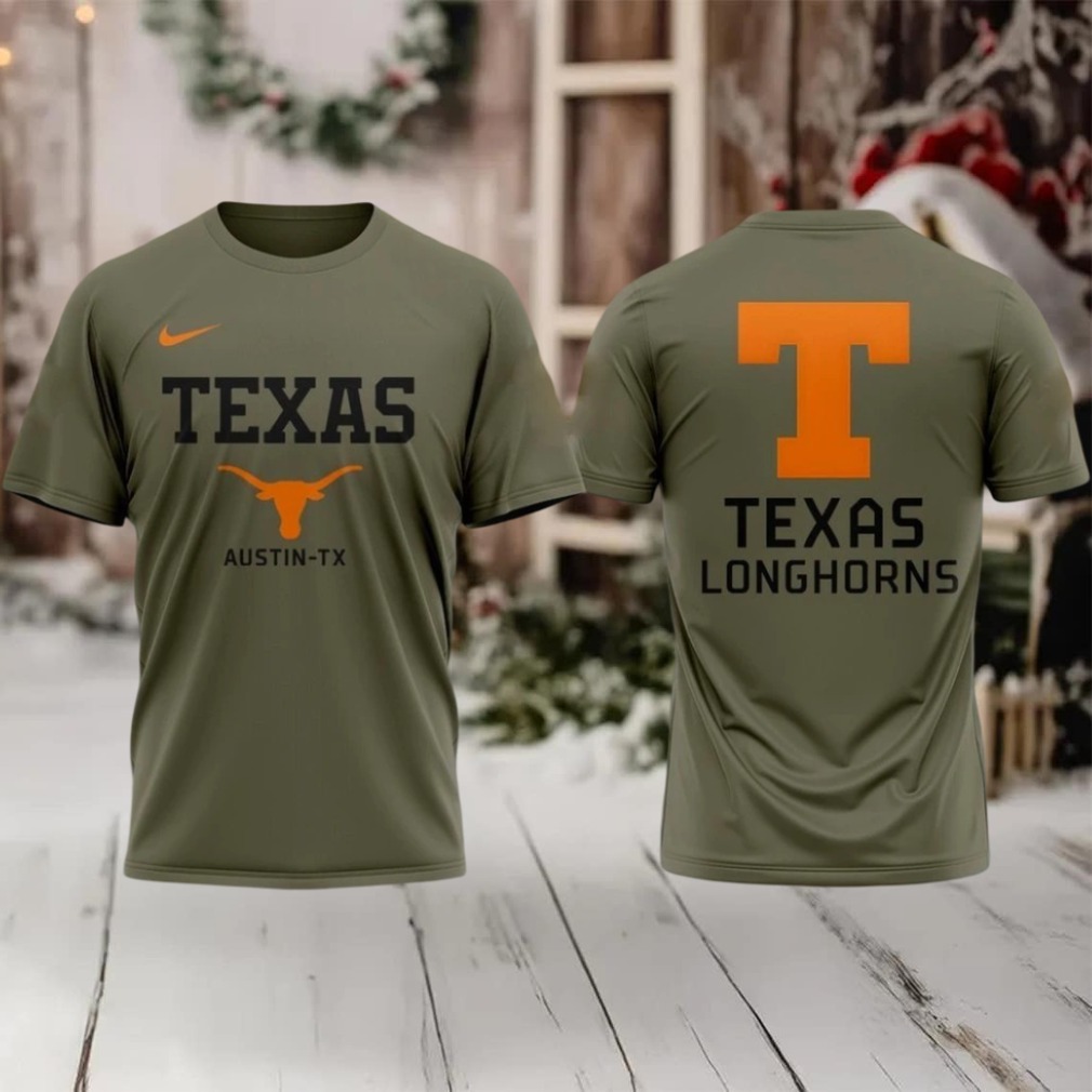 Texas Longhorns 2025 Military Appreciation Logo Two Sided Hoodie Shirt Texas Longhorns 2025 Military Appreciation Logo Two Sided Hoodie Shirt