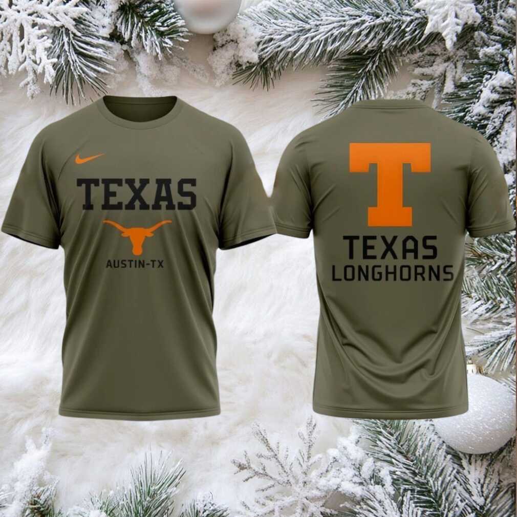 Texas Longhorns 2025 Military Appreciation Logo Two Sided Hoodie Shirt Texas Longhorns 2025 Military Appreciation Logo Two Sided Hoodie Shirt