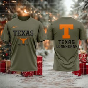 Texas Longhorns 2025 Military Appreciation Logo Two Sided Hoodie Shirt