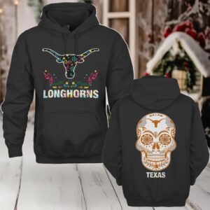 Texas Longhorns Dia De Los Muertos T Shirt College Football Fan Tee