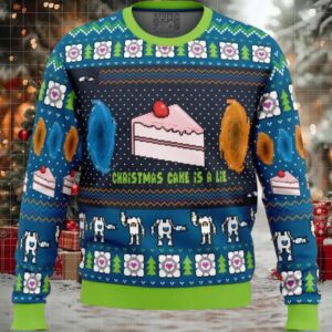 The Christmas Cake Is A Lie Portal 2 Ugly Christmas Sweater