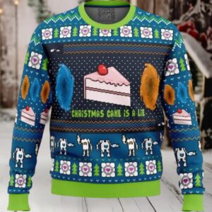The Christmas Cake Is A Lie Portal 2 Ugly Christmas Sweater