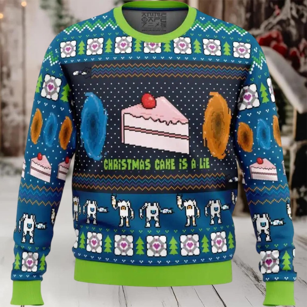 The Christmas Cake Is A Lie Portal 2 Ugly Christmas Sweater The Christmas Cake Is A Lie Portal 2 Ugly Christmas Sweater