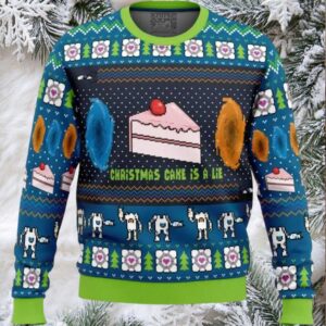 The Christmas Cake Is A Lie Portal 2 Ugly Christmas Sweater