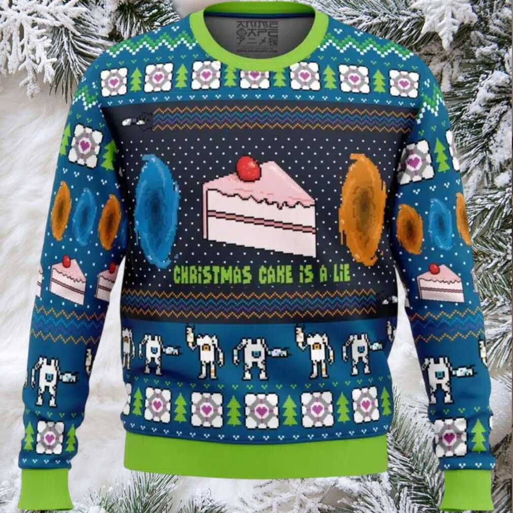 The Christmas Cake Is A Lie Portal 2 Ugly Christmas Sweater The Christmas Cake Is A Lie Portal 2 Ugly Christmas Sweater