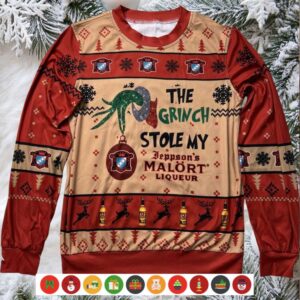 The Grinch Stole Jeppson Malort Ugly Christmas Sweater