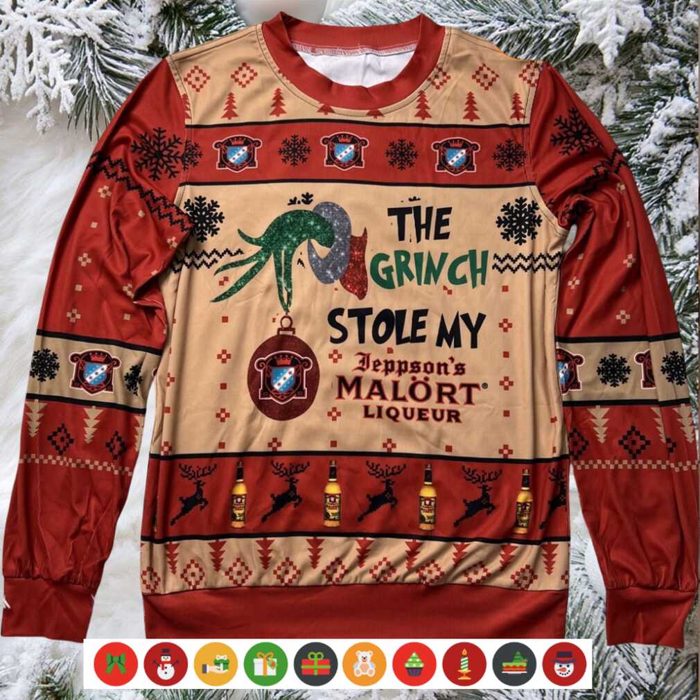 The Grinch Stole Jeppson Malort Ugly Christmas Sweater The Grinch Stole Jeppson Malort Ugly Christmas Sweater