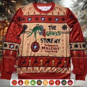 The Grinch Stole Jeppson Malort Ugly Christmas Sweater