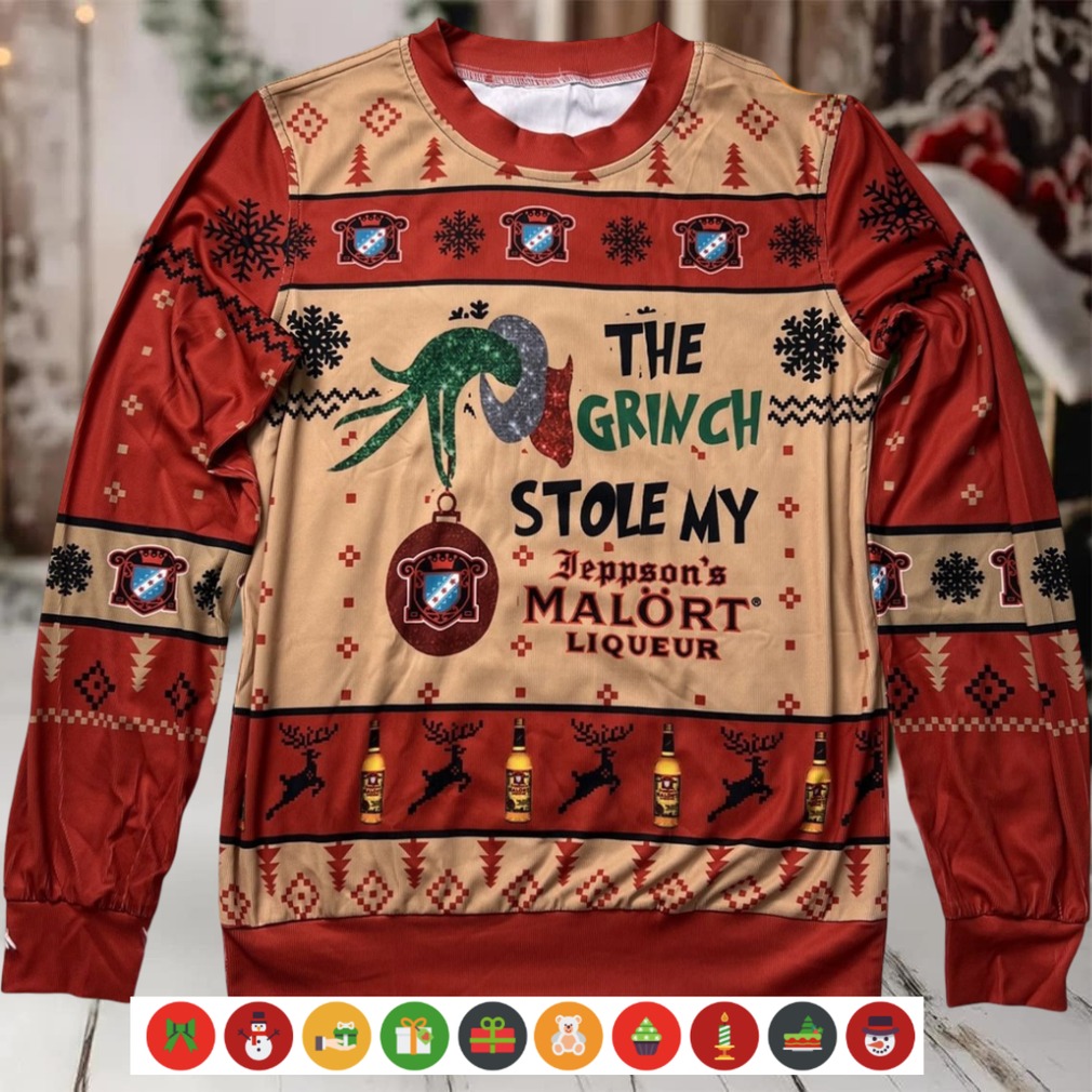 The Grinch Stole Jeppson Malort Ugly Christmas Sweater The Grinch Stole Jeppson Malort Ugly Christmas Sweater