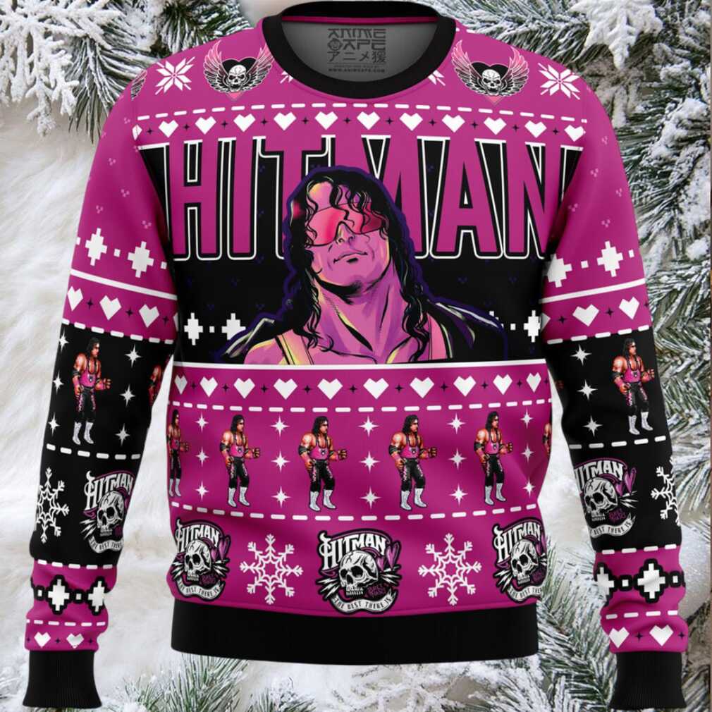 The Hitman Bret Hart Wrestler Ugly Christmas Sweater