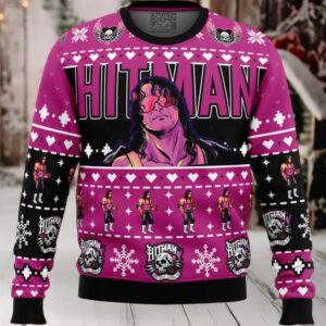 The Hitman Bret Hart Wrestler Ugly Christmas Sweater