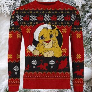 The Lion King Simba Ugly Sweater, The Lion King Christmas Sweater, Simba Christmas Gift, The Lion King Shirt