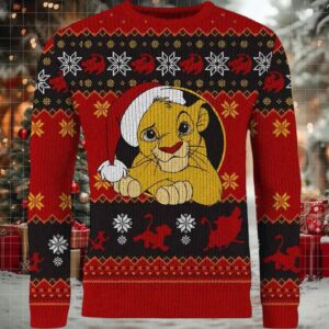 The Lion King Simba Ugly Sweater, The Lion King Christmas Sweater, Simba Christmas Gift, The Lion King Shirt