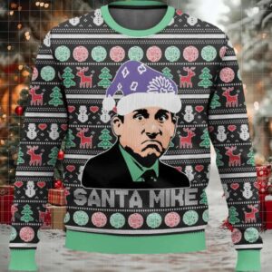 The Office Michael Scott Santa Mike Ugly Christmas Sweater The Office Michael Scott Santa Mike Ugly Christmas Sweater