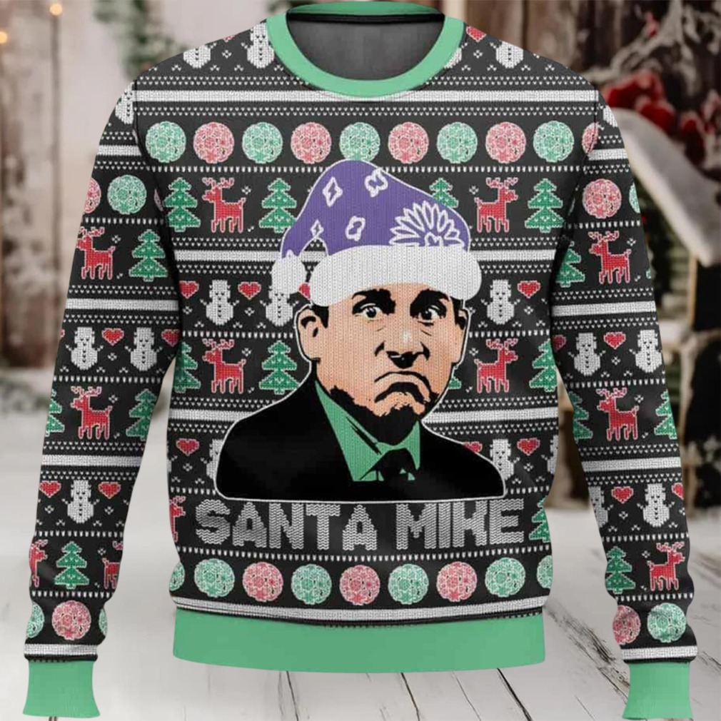 The Office Michael Scott Santa Mike Ugly Christmas Sweater The Office Michael Scott Santa Mike Ugly Christmas Sweater