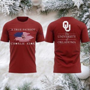 The University Of Oklahoma A True Patriot Charlie Kirk 2025 New Two Sided Shirt