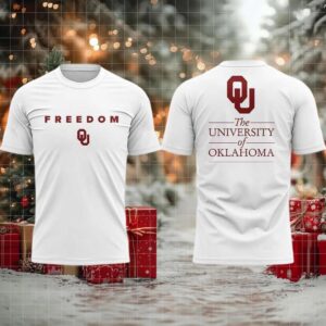 The University Of Oklahoma Freedom 2025 New Two Sided Shirt