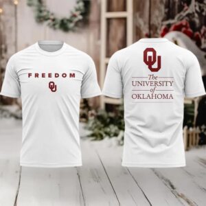 The University Of Oklahoma Freedom 2025 New Two Sided Shirt
