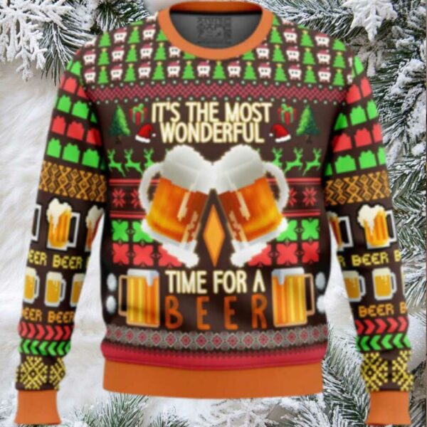 Time for a Beer Ugly Christmas Sweater
