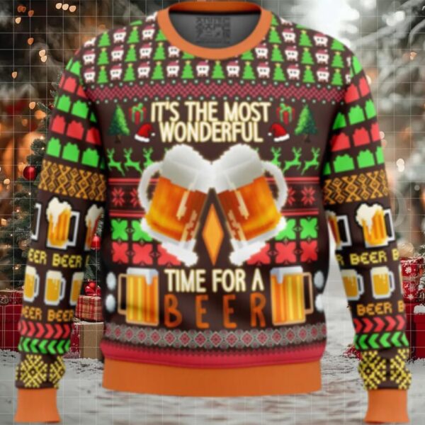 Time for a Beer Ugly Christmas Sweater
