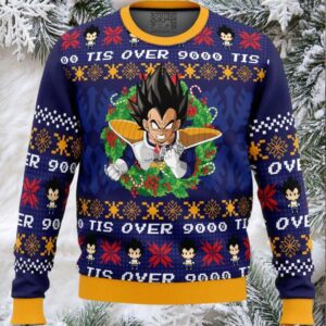 Tis Over 9000 Dragon Ball Z Ugly Christmas Sweater