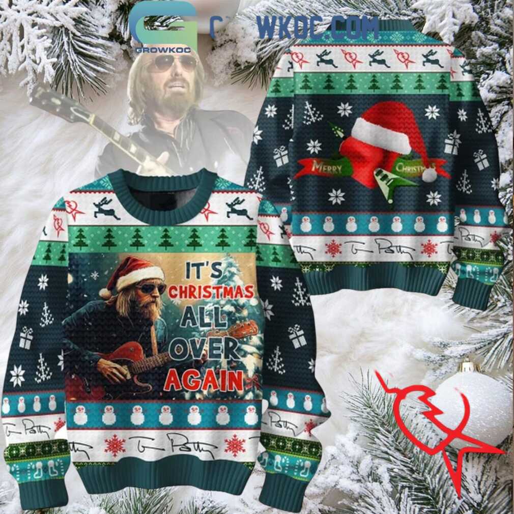 Tom Petty It’s Christmas All Over Again Christmas Ugly Sweater Tom Petty It’s Christmas All Over Again Christmas Ugly Sweater