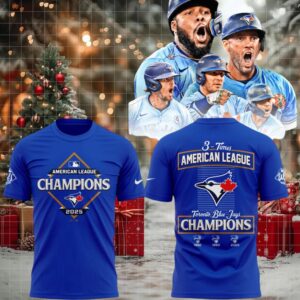 Toronto Blue Jays 2025 3 Times American League Champions 3D T Shirt