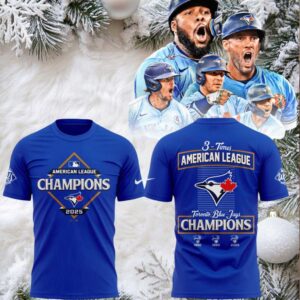 Toronto Blue Jays 2025 3 Times American League Champions 3D T Shirt