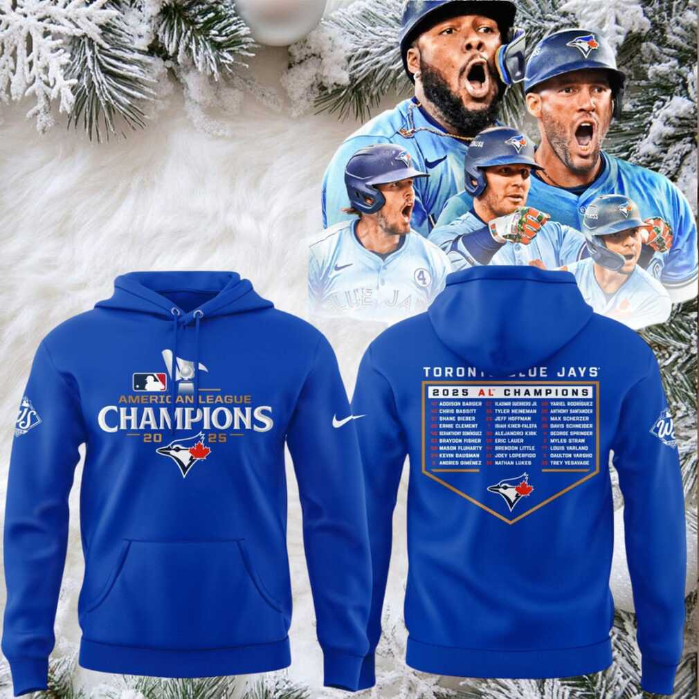 Toronto Blue Jays 2025 American League Champions Blue Hoodie Toronto Blue Jays 2025 American League Champions Blue Hoodie