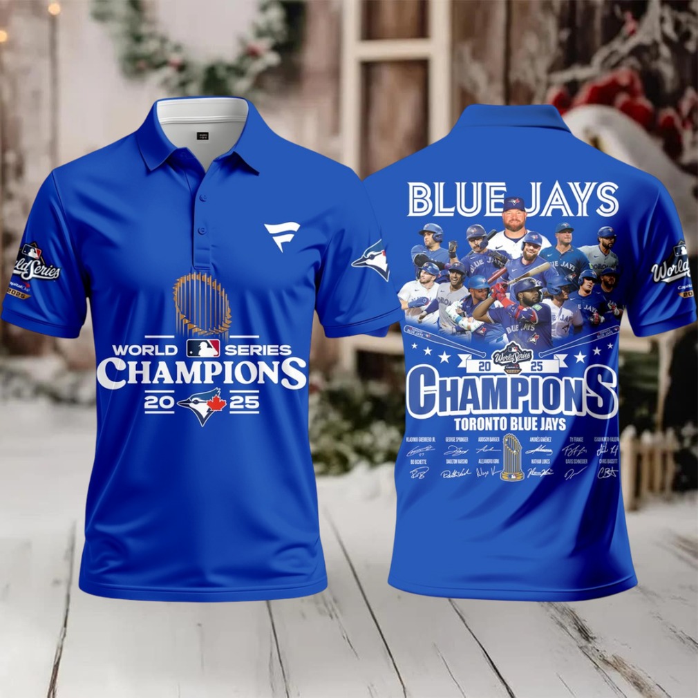 Toronto Blue Jays World Series Champions 2025 Signature Polo Shirt