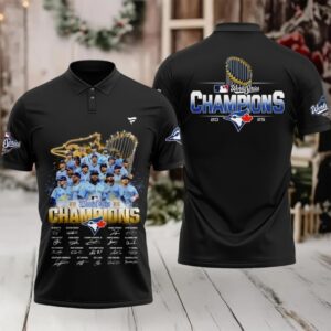 Toronto Blue Jays World Series Champions 2025 Signature Want It All Polo Shirt – Black