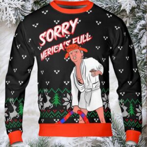 Trump Sorry Merica’s Full Ugly Christmas Sweater