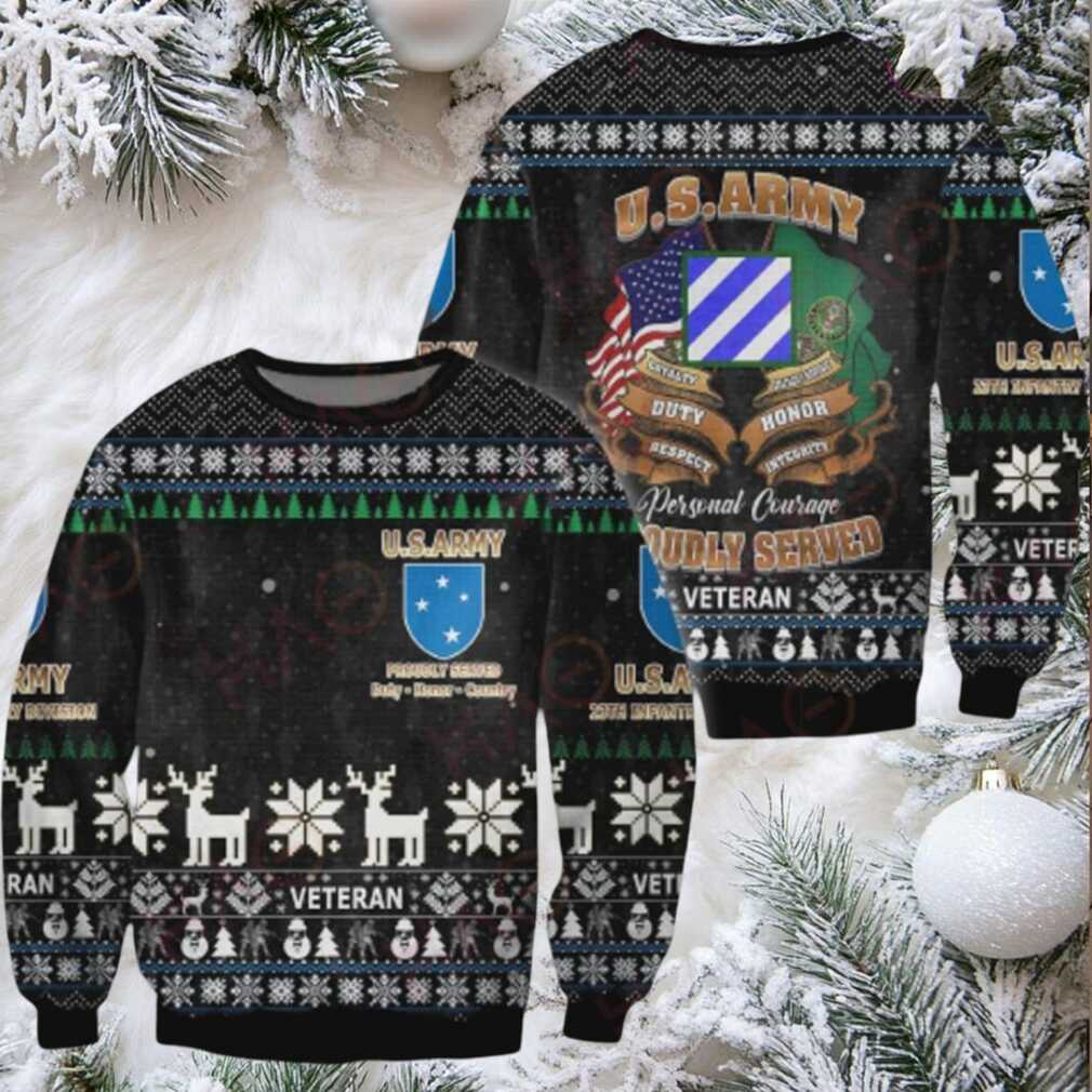 U.S. Army Veteran Ugly Christmas Sweater – Honor & Pride Festive Knitwear Gift