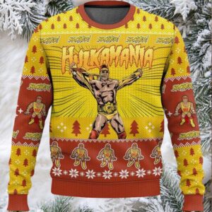 Hulkamania Hulk Hogan Ugly Christmas Sweater