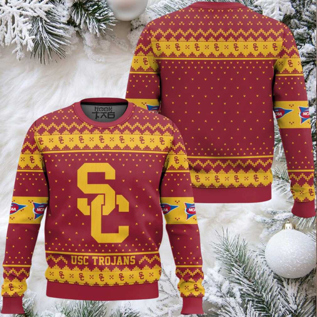 USC Trojans – Custom Name And Number Ugly Christmas Sweater