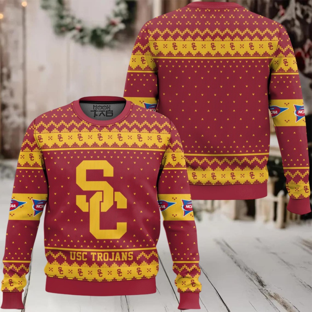 USC Trojans – Custom Name And Number Ugly Christmas Sweater