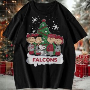 Peanuts Snoopy and Friends Atlanta Falcons Christmas T Shirt