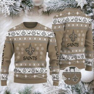 Ugly Christmas Sweater New Orleans Saints, Go Saints!