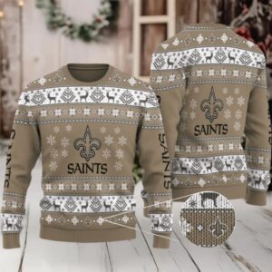 Ugly Christmas Sweater New Orleans Saints, Go Saints!