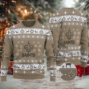 Ugly Christmas Sweater New Orleans Saints, Go Saints!