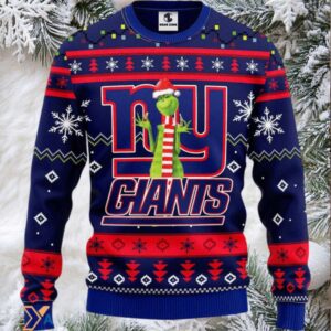 Ugly Christmas Sweater New York Giants, Grinch Ugly Christmas Sweater New York Giants, Grinch
