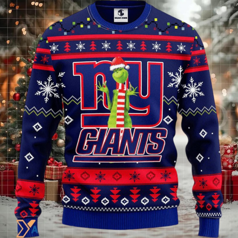 Ugly Christmas Sweater New York Giants, Grinch Ugly Christmas Sweater New York Giants, Grinch