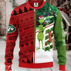 Ugly Christmas Sweater New York Jets, Grinch Scooby Doo Green