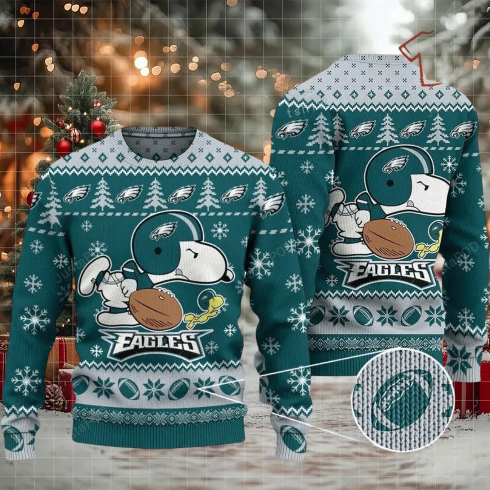 Ugly Christmas Sweater Philadelphia Eagles, Graphic Dog Grey Green Ugly Christmas Sweater Philadelphia Eagles, Graphic Dog Grey Green