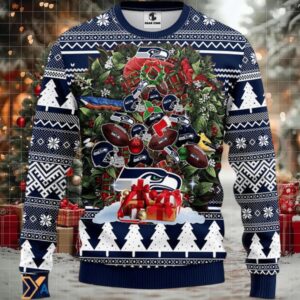 Ugly Christmas Sweater Seattle Seahawks, Tree