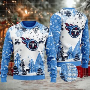 Ugly Christmas Sweater Tennessee Titans, Titan Up!