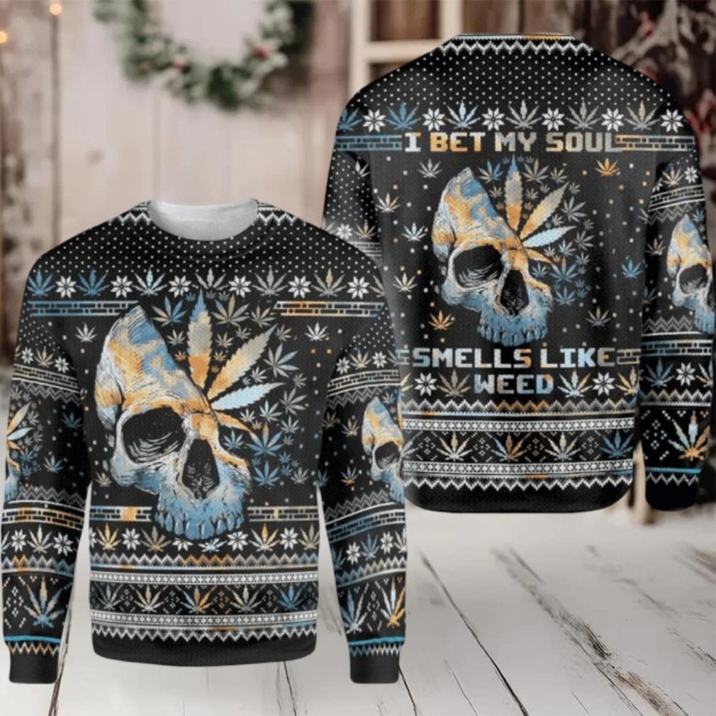 Ugly Sweater Skull Weed Ugly Christmas Sweater
