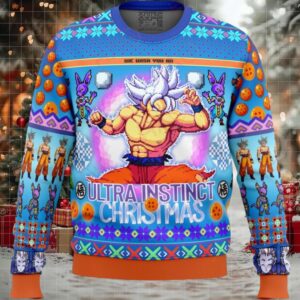 Ultra Instinct Christmas Sweater – Anime Inspired Holiday Gift By Haotees