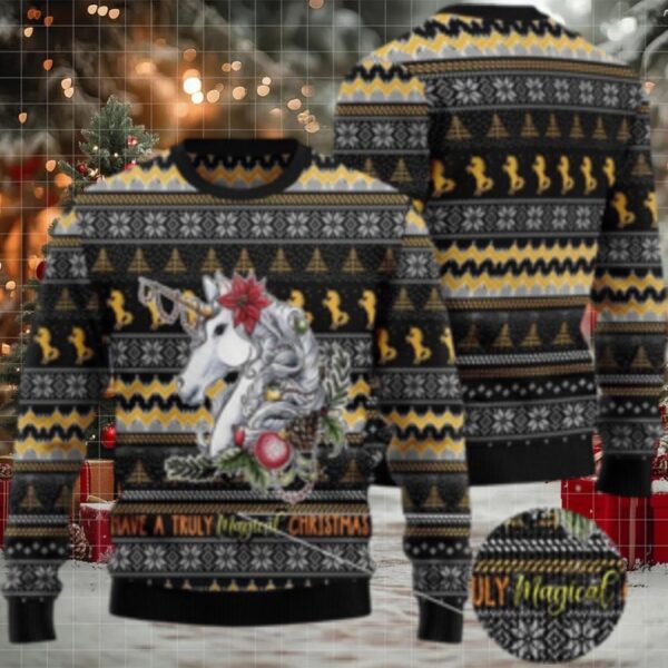 Unicorn Truly Magical Christmas Ugly Christmas Sweater