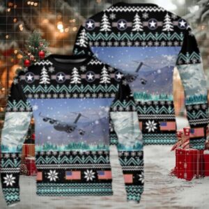 Us Air Force C 17 Globemaster Iii Christmas Aop Sweater